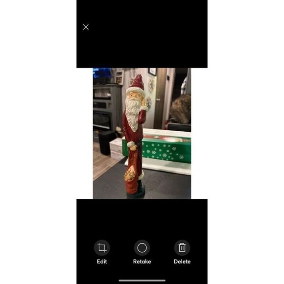 Old World Santa Candlestick holder plus hat - Picture 4 of 9